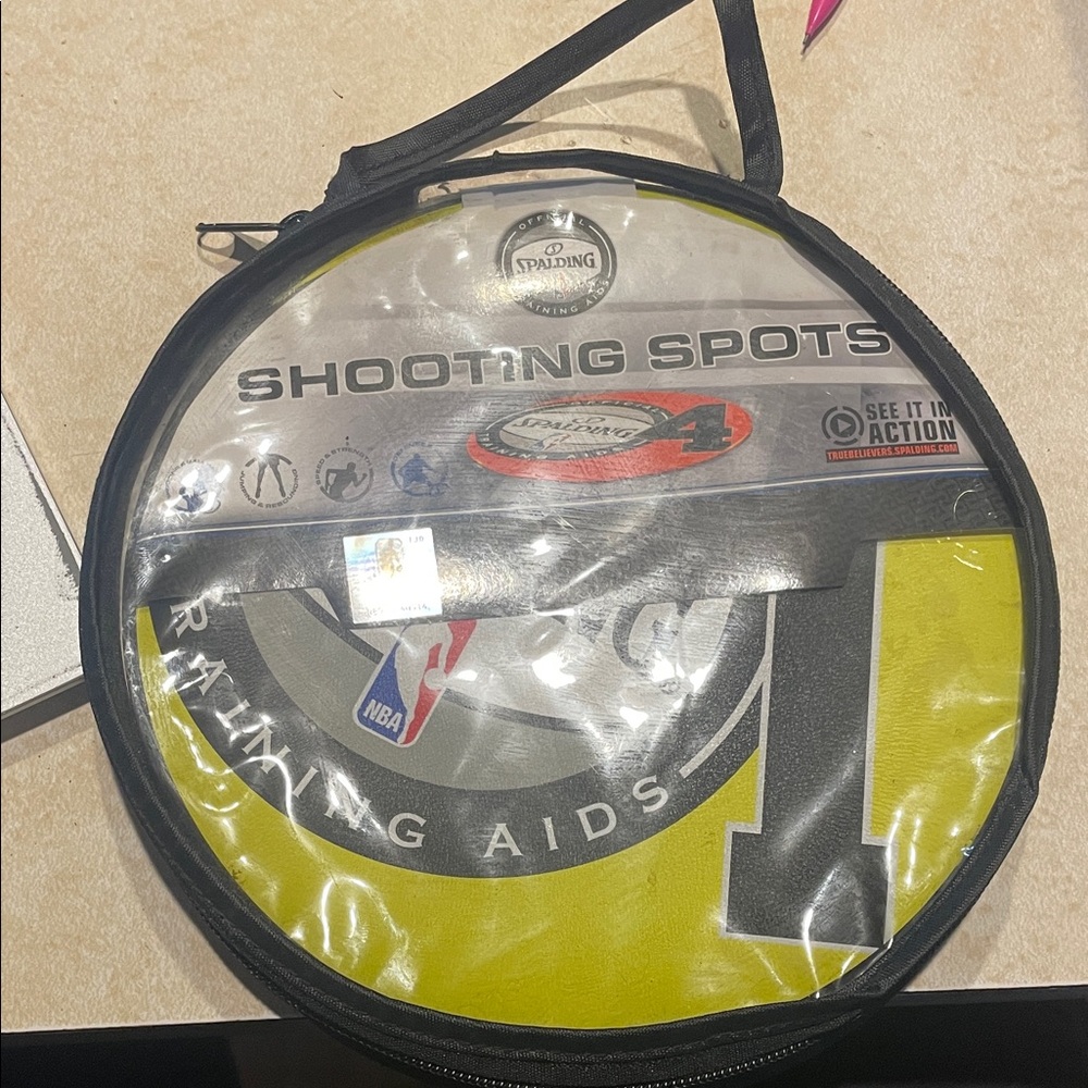 Splalding Five 8” Basketball Shooting Spots w/ Non Slip Rubber Construction